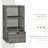 Outdoor Towel Cabinet, Pool Accessory Storage Organizer, Freestanding Waterproof PE Rattan Wicker Shelf, 2 Layer With 1 Bottom Drawer For Pool, Patio, Outdoor, Indoor-110590092