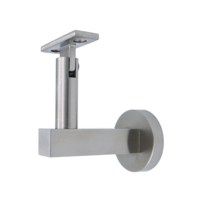 Concrete Mount Handrail Bracket with Round Rose and Flat Plate