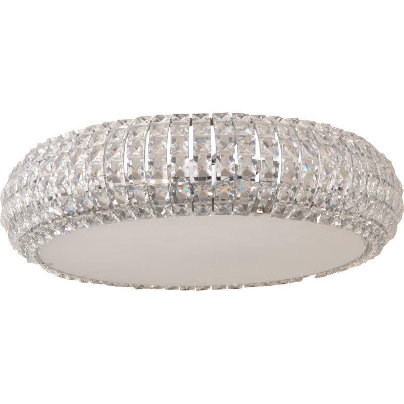 Danii Crystal Flush Mount, 6.25" H x 15.75" W