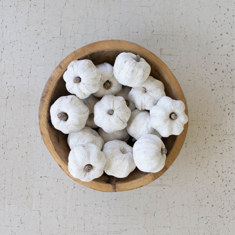  White Faux Mini Pumpkins Set Of 15 – 2" H Decorative Halloween And Fall Tabletop Accents