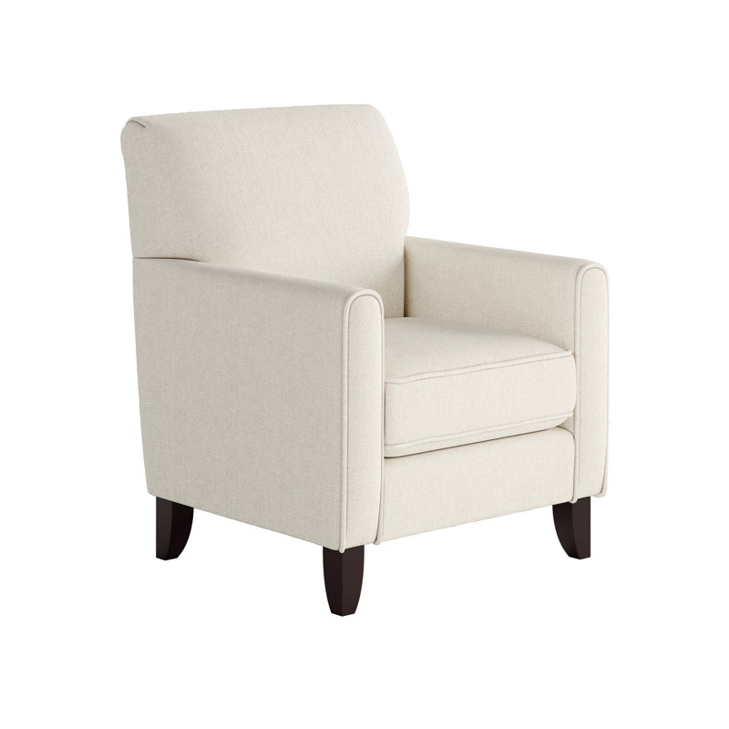 Aravis Upholstered Armchair, Glacier Off-White Polyester Blend