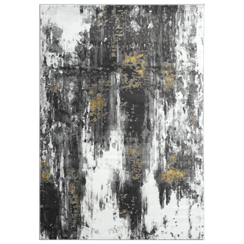 Abstract Indoor Rug, Rectangle 4' x 6'