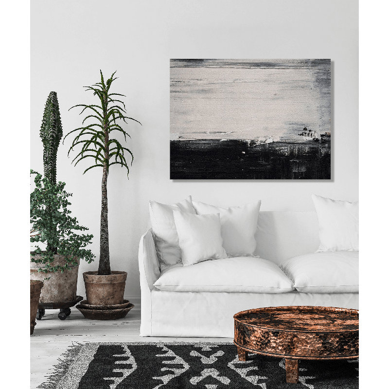 Abstract Print by John Beard, Black Framed Canvas, 20" H x 24" W x 1.5" D