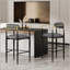 Ensemble de tabourets de bar pivotant à hauteur réglable moderne avec coussin capitonné et base stable pour comptoir de cuisine