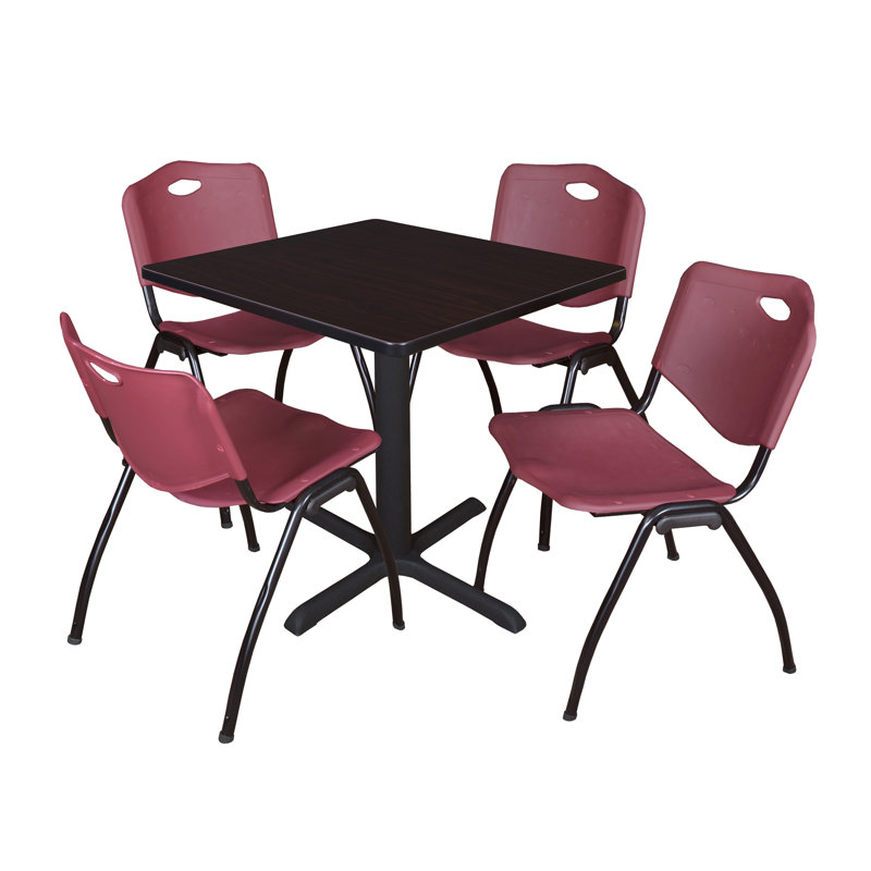 Table de salle à manger Neyland Cain, Bourgogne, 29" H x 30" L x 30" D, Cerisier