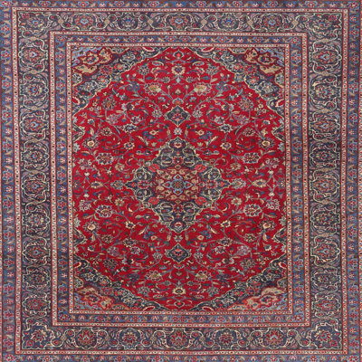 Tapis traditionnel rouge / gris