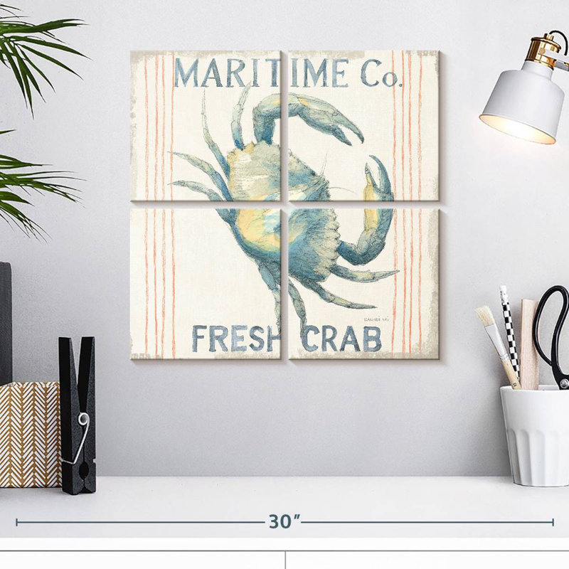 Plaque murale Kema Floursack Nautical Square III, H 18 po x l 18 po
