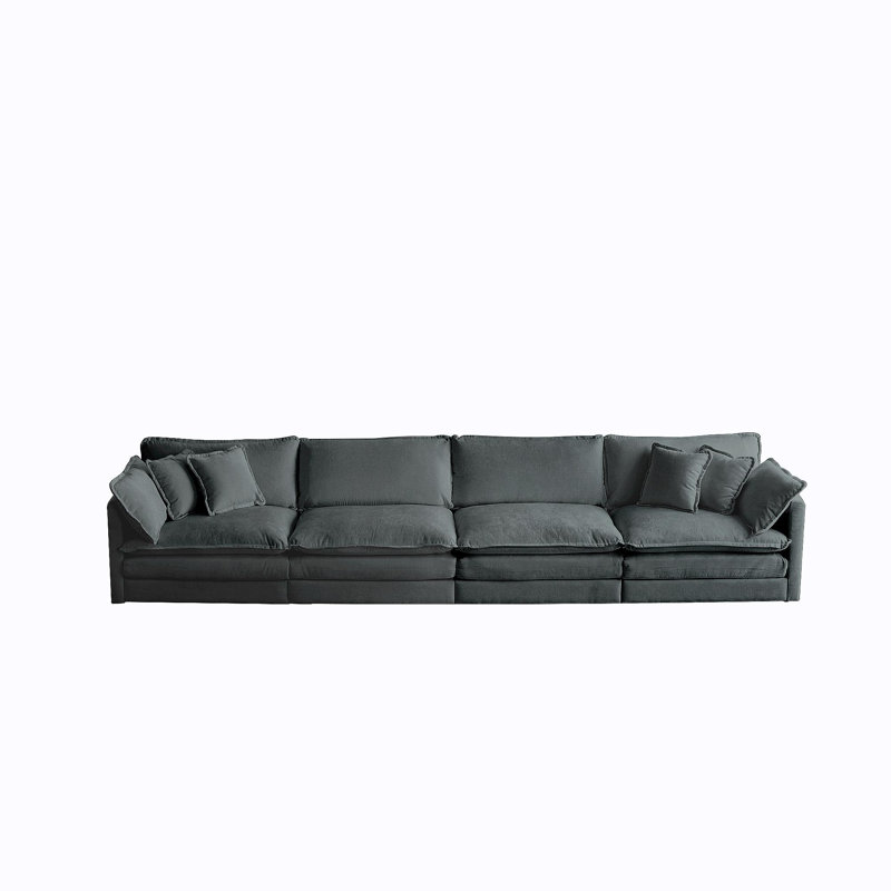 Canapé modulaire Free Combination, canapé modulaire 4 places, tissu chenille confortable, Gris