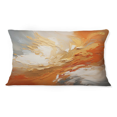 Coussin Golden Golden Surge - Abstract Spirals