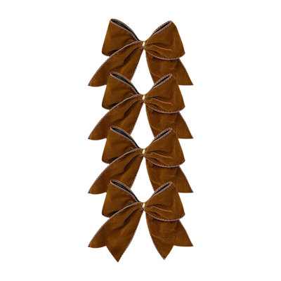 4PCS Christmas Bows Suitable For Christmas Tree Wreath Arrangement Gift Box Decoration Bow Ornaments