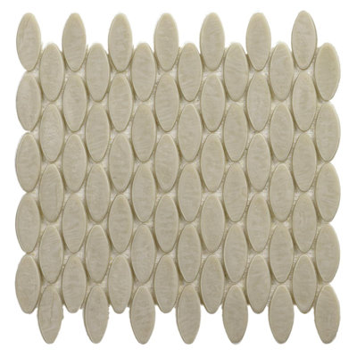 Sand 7/8" x 7/8" Domes Glass Mosaic