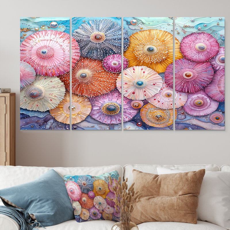 Bolen - décoration murale oursin - - art mural moderne Wal, 4, H 28 po x l 48 po