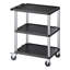 Chariot de service 3 tablettes 300 lb 27,6 po x 18,1 po avec roues