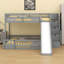 Twin Over Full Solid Pine Wood Bunk Bed – Slide, Storage Staircase & Safety Guardrails-718220147
