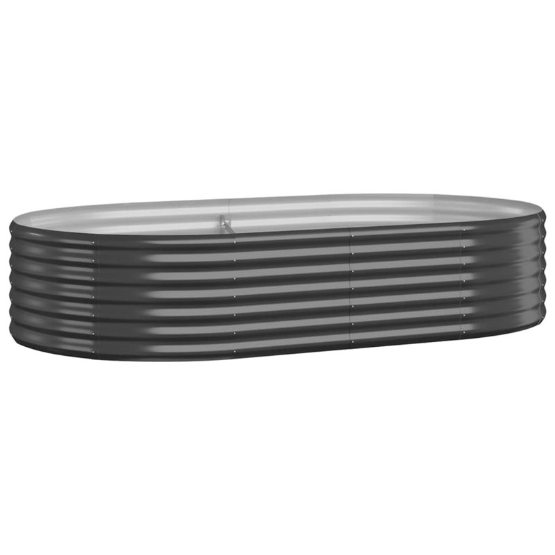 Boîte à fleurs surélevée pour l'extérieur vidaXL, H 14,17 po x l 68,90 po x P 39,37 po, anthracite