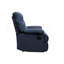 Fauteuil inclinable bleu avec accoudoirs coussinés-166447116