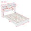 Grand lit plateforme attrayant avec rangement pour tête de lit et fonction rétro-fonctionnelle, blanc-518111845