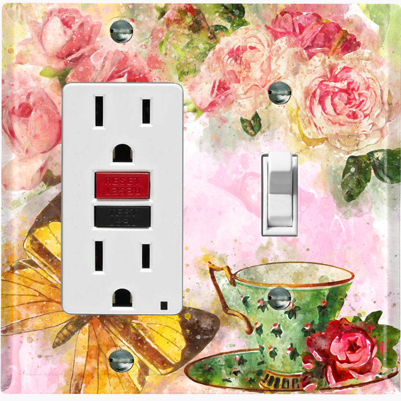 Patterned 2 - Gang Combination Plate Standard Combination Wall Plate