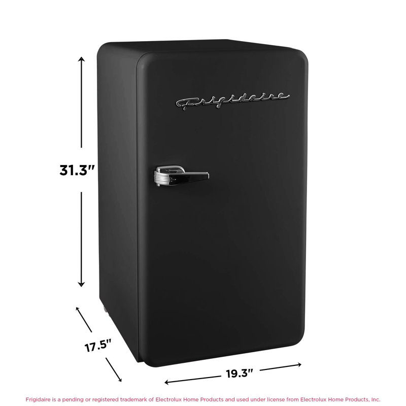 Frigidaire 3.2 cu. ft. Retro Compact Fridge with Chiller, Compact Refrigerator for Office, Dorm, Black