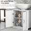 Meuble-lavabo blanc avec tablette intérieure réglable Space