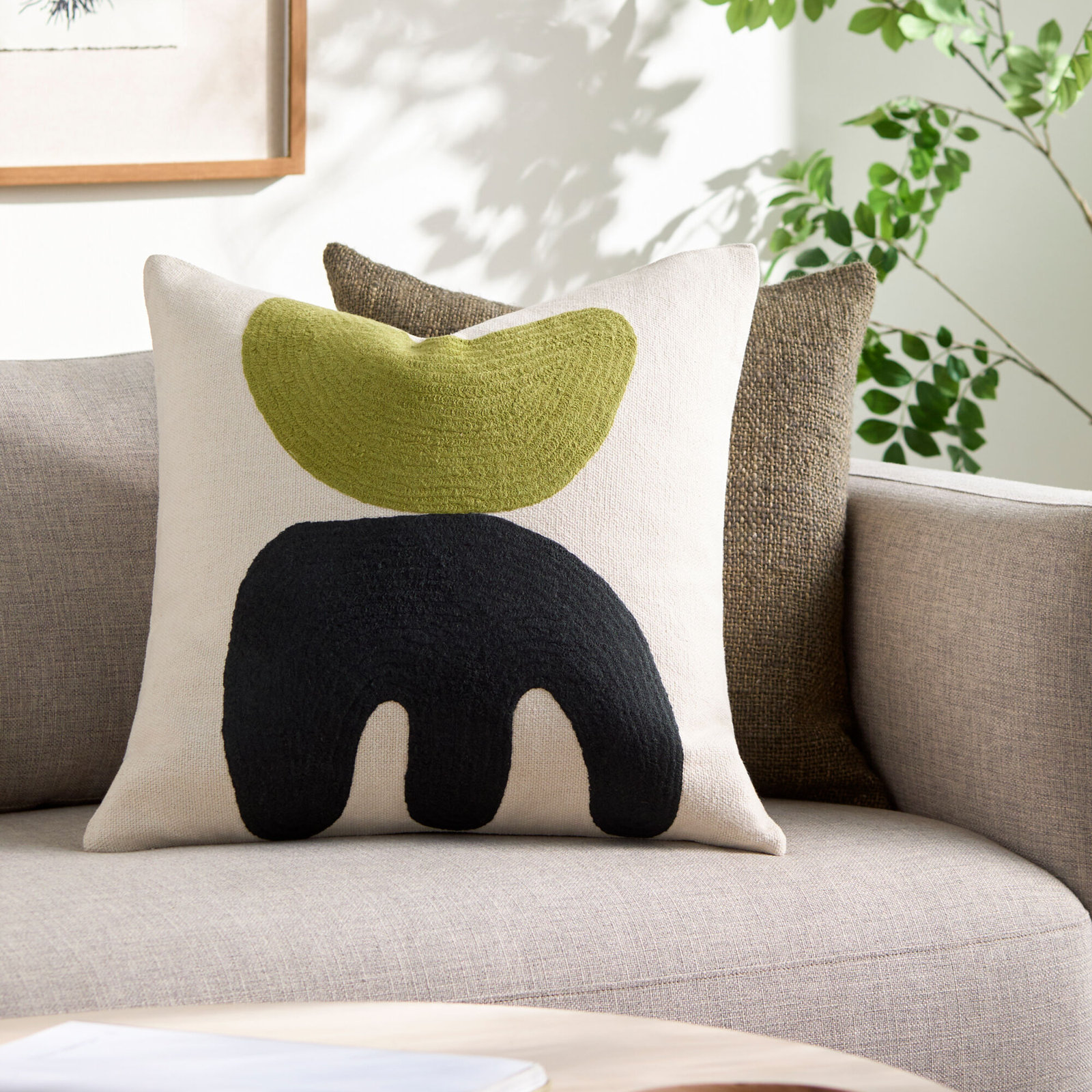 Jason Wu Adobe Pillow Cover & Insert, 18" x 18", Polyester/Polyfill