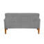 Modern Living Room Causeuse Grey Chenille Upholstery Pocket Coils-121083722