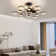 49.2" LED Ceiling Fan with Light and Remote with Starry Sky
