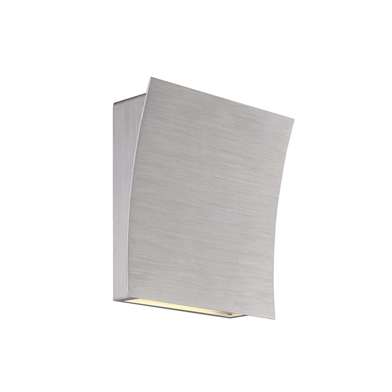 Plafonnier encastré 1 lumière Slide, Aluminium brossé, 3000 K