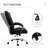Computer Desk Work Chair, Black, Adjustable 43.25"-47.25" Height, Lumbar Back Support, Linen Material, 360° Swivel, Comfortable Chair For Office Workspace, Height. Black Seat, 264 Lbs Max Load
