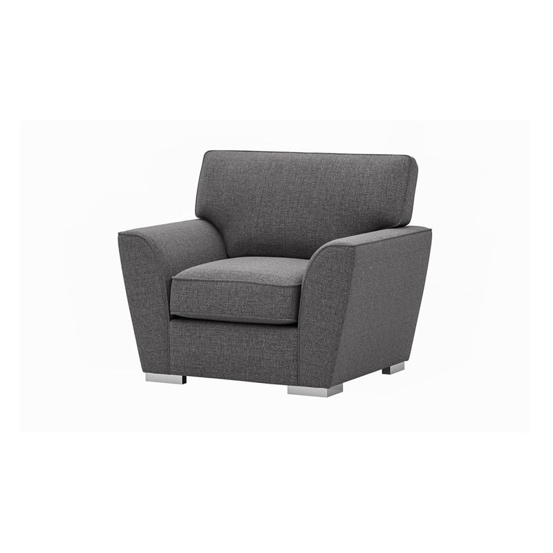 Upholstered Armchair, Dark Grey