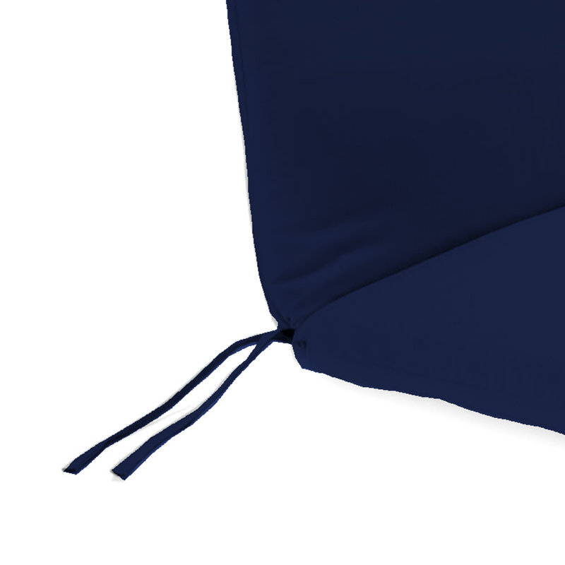 74" x 22" Outdoor Chaise Lounge Cushion with Ties and Loop, Canvas Navy