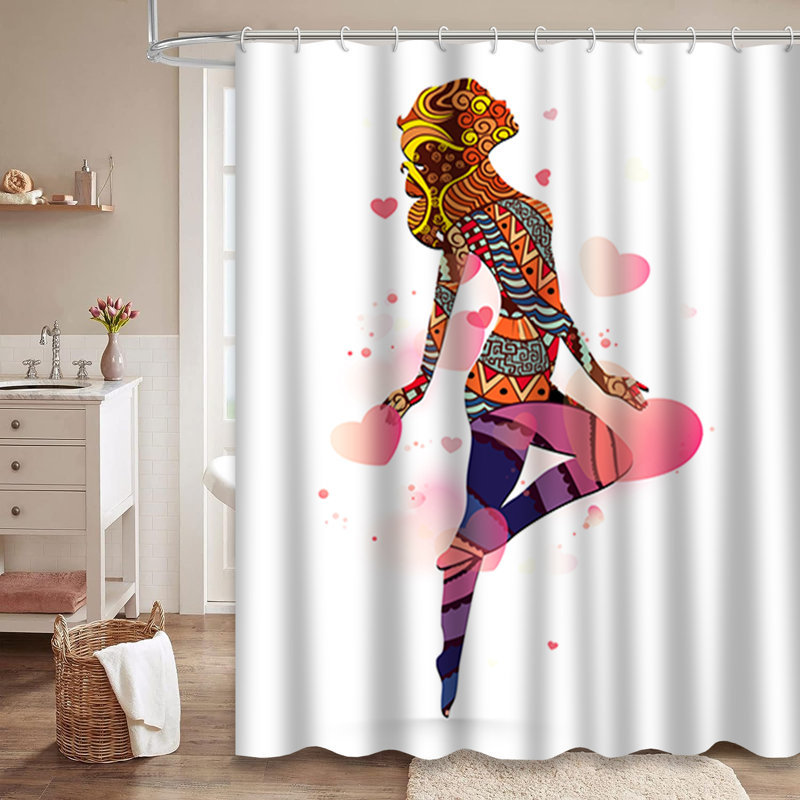 Rideau de douche avec 12 crochets Beautiful Beautiful Girl, L 72 po x l 78 po