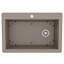 Ensemble d'évier de cuisine à simple cuve encastrable 33 po x 22 po Karran Quartz-50597919