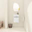 Meuble-lavabo mural 16 po avec lavabo en céramique et porte d'armoire à fermeture en douceur, pour petite salle de bain-1116553960