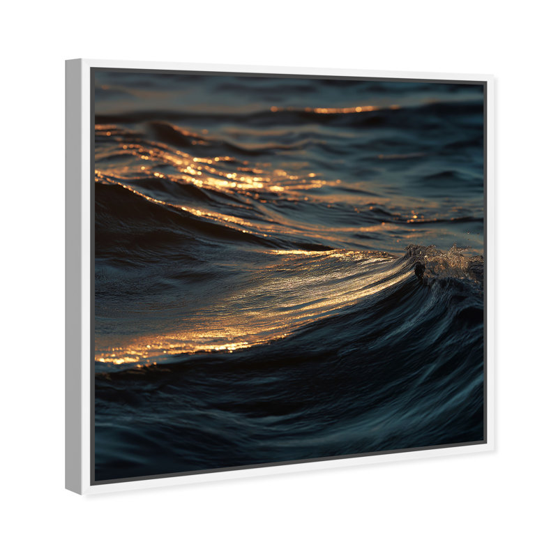 Sunset Sea I Print by Oliver Gal, 41" H x 41" W, White Floater Frame