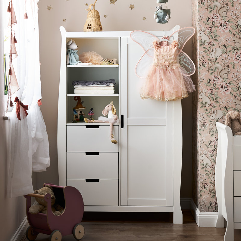 Stamford Sleigh Double Wardrobe, Taupe Grey
