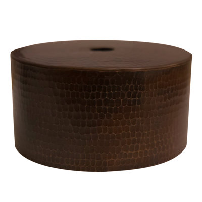 Hand Hammered Copper 8" Round Cylinder Pendant Light Shade