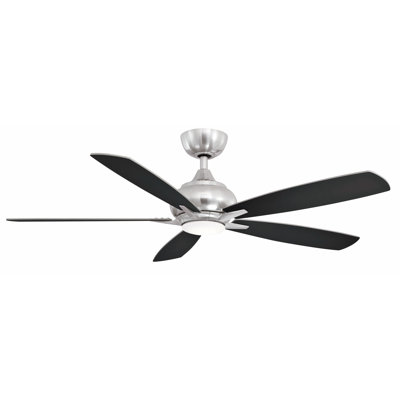 Doren 52 inch Indoor Ceiling Fan with LED Light Kit - Brushed Nickel