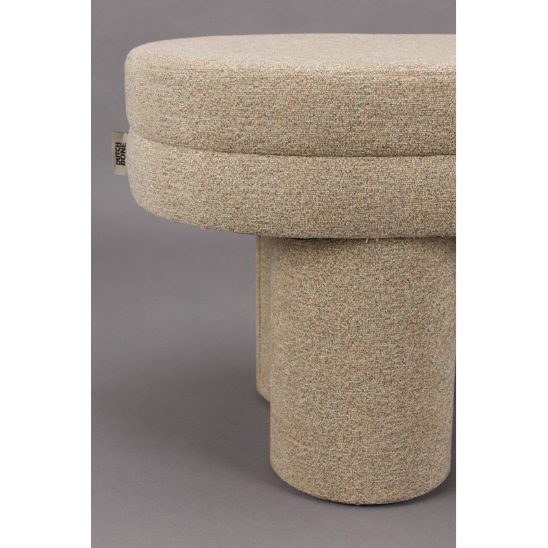 Banc rembourré en tissu, Beige