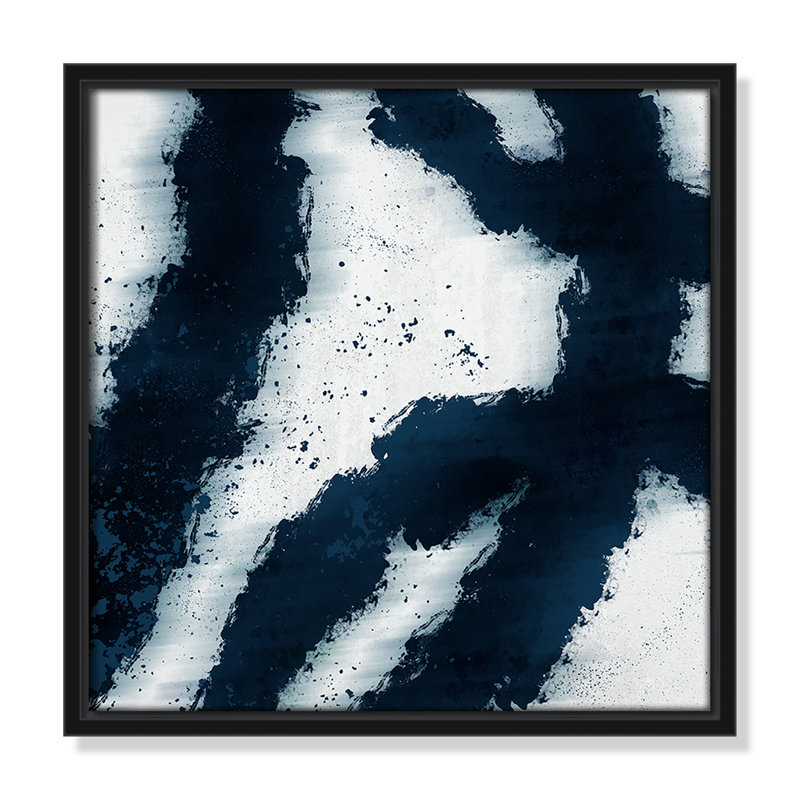 Striking Lines - Toile à cadre flottant, Toile avec cadre noir, H 13,5 po x l 13,5 po x P 2 po