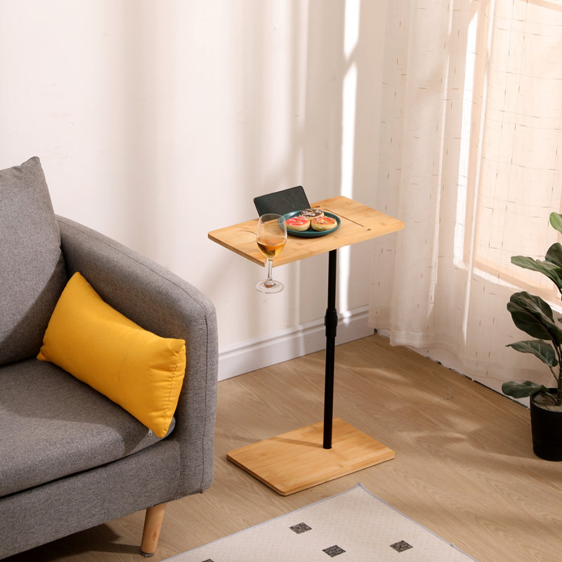 Table d'appoint de qualité, hauteur réglable, 2 niveaux avec fentes pour la table de rangement de salon et de chambre à coucher, hauteur réglable, fentes, chambre, chambre à coucher et porte-savon