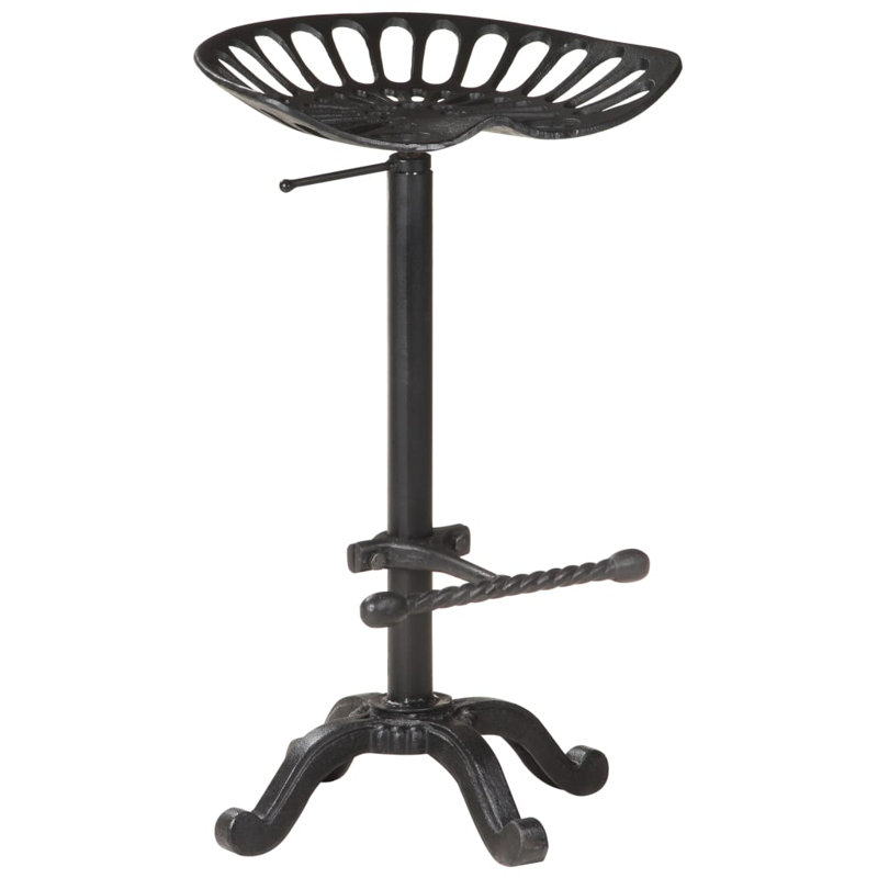 Quam Swivel Adjustable Height Counter Stool with Metal Frame