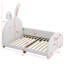 Lit princesse simple tapissier en forme de lapin avec plateforme et tête de lit-225044803