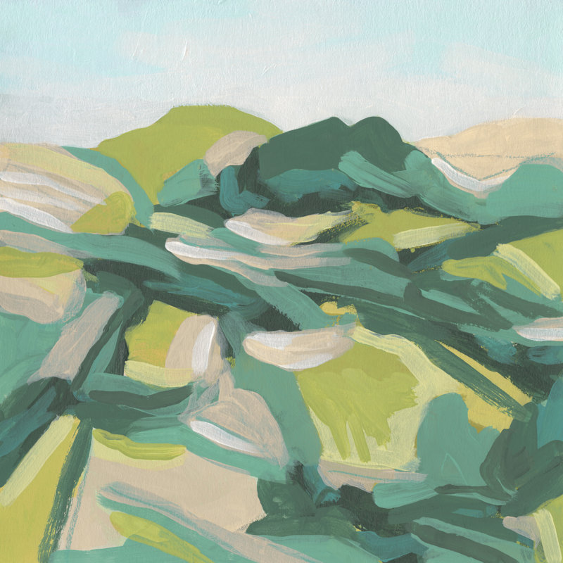 Layered Topography II by June Erica Vess - Wrapped Canvas Painting, 51cm H x 51cm W