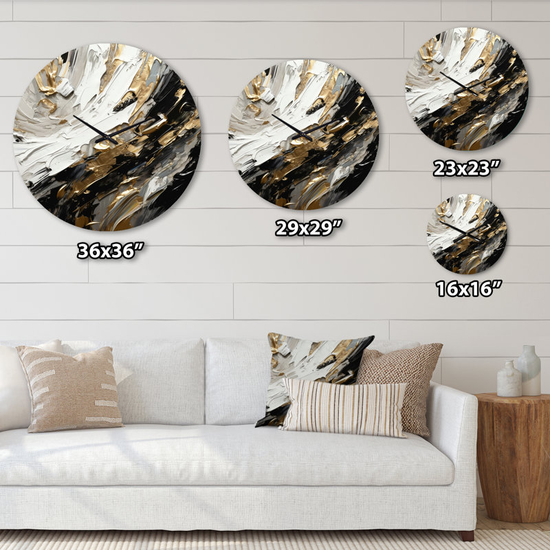 Horloge murale en métal exquise Darling, Grand