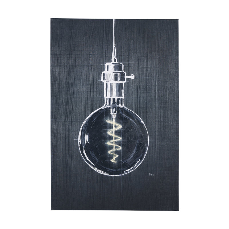 Toile texturée embellie à la main Bright Idea II a, H 60 po x l 40 po x P 1,5 po