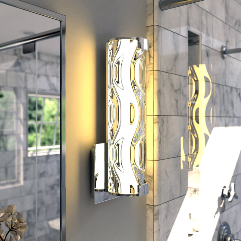 Éclairage pour salle de bain à intensité variable à 1 lumière Carnesville, Chrome