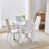 White Leather Line Chairs#4 is out of stock