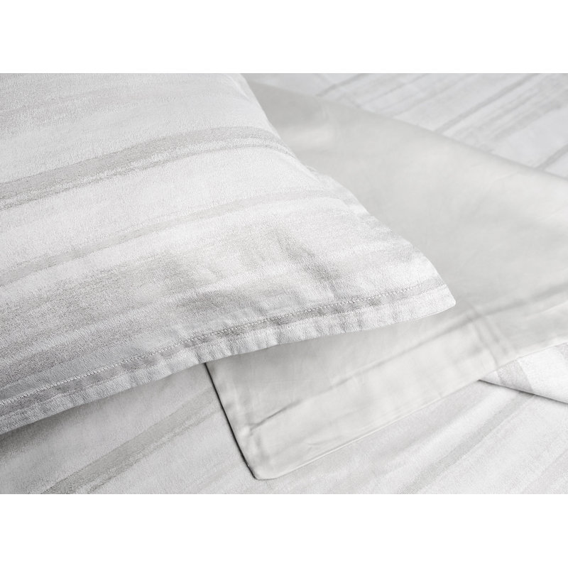 Mirage Woven Bedding Duvet Cover, Silver, King Duvet Cover