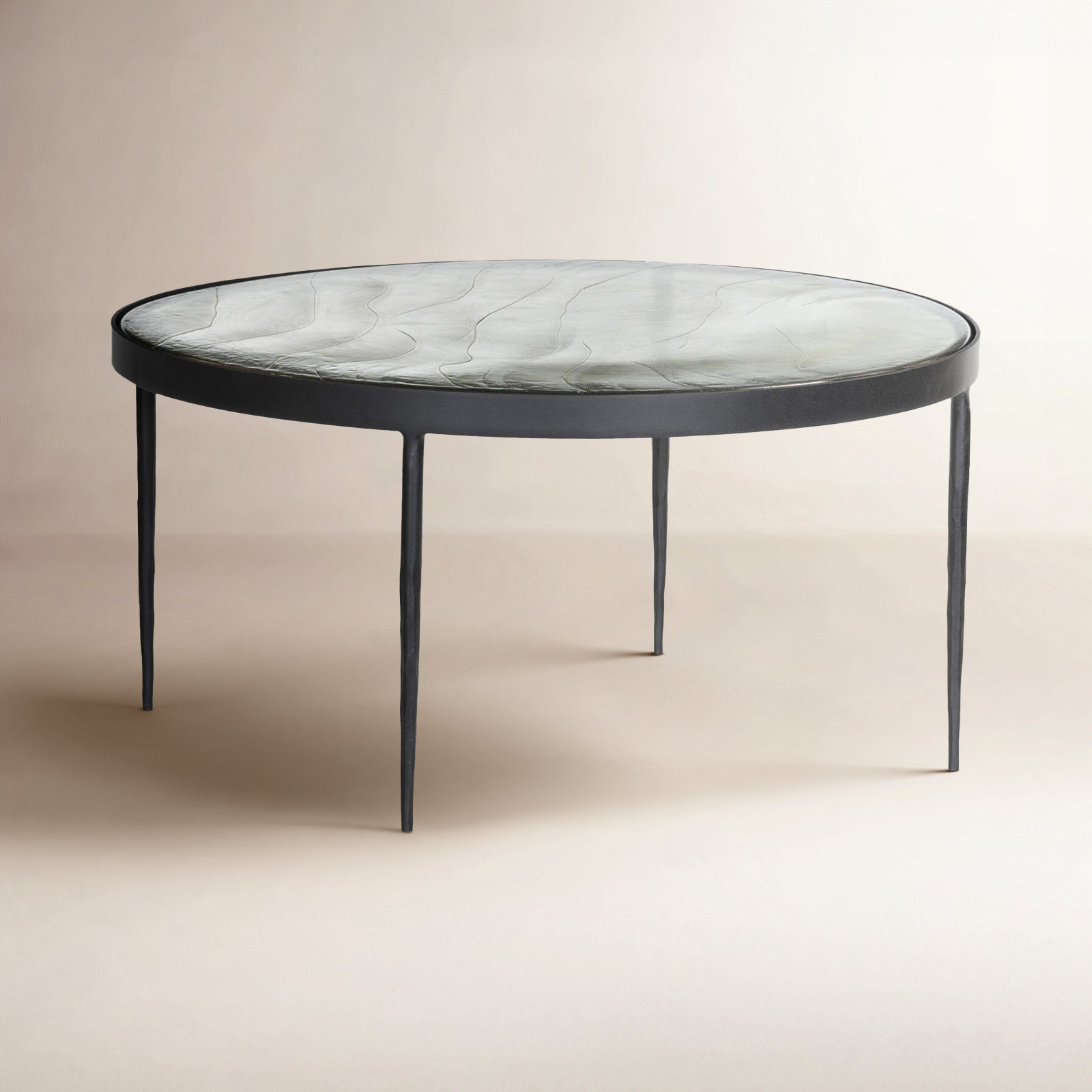 Carmen Single Coffee Table, 16.25" H x 32" L x 32" W, Clear